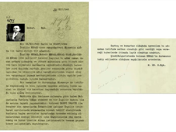 İngiliz Kemal olarak bilinen Ahmet Esat Tomruk hakkında MİT olumsuz rapor verdi