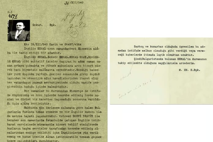 İngiliz Kemal olarak bilinen Ahmet Esat Tomruk hakkında MİT olumsuz rapor verdi