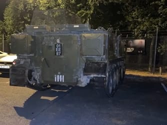 Drunk British Soldiers Joyride 15-Ton Armored Vehicle