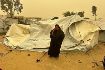 Gazze’de kum fırtınası hayatı zorlaştırdı 