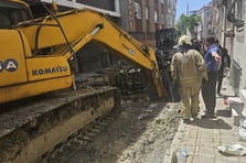 İSKİ'nin çalışması sırasında göçük meydana geldi