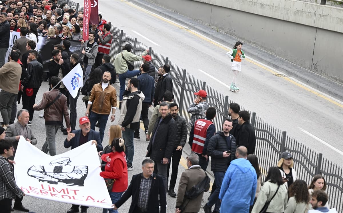 Başkentte 1 Mayıs böyle kutlandı! Doruk Madencilik işçileri de meydandaydı