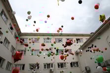 Raziye Birgül Sar için balonları gökyüzüne bıraktılar