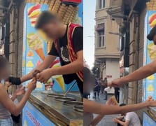 Külah oyunu bahanesiyle kadın turisti taciz eden dondurmacı mühürlendi