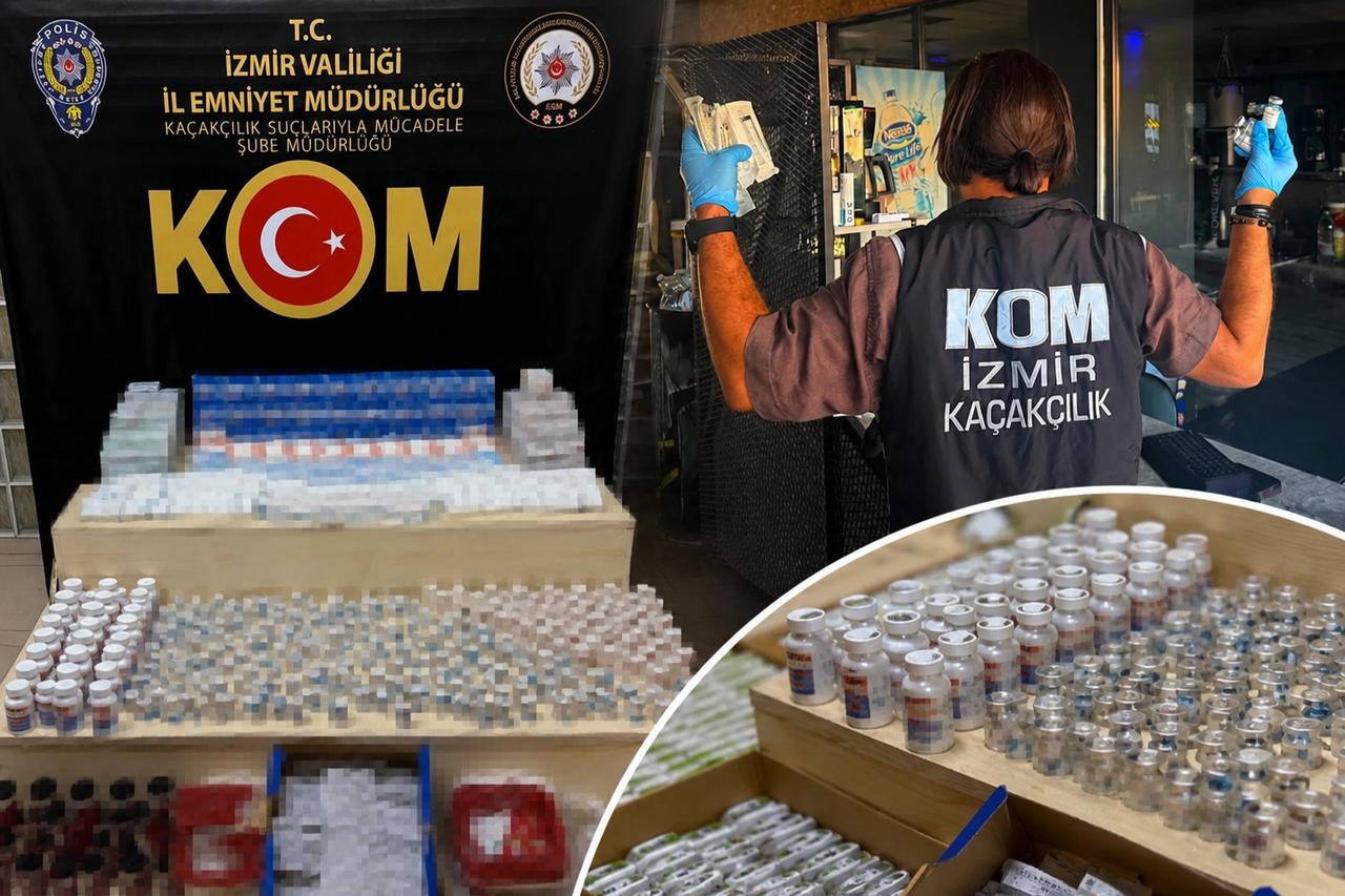 İzmir'de 11,2 milyon TL'lik kaçak steroid operasyonu!