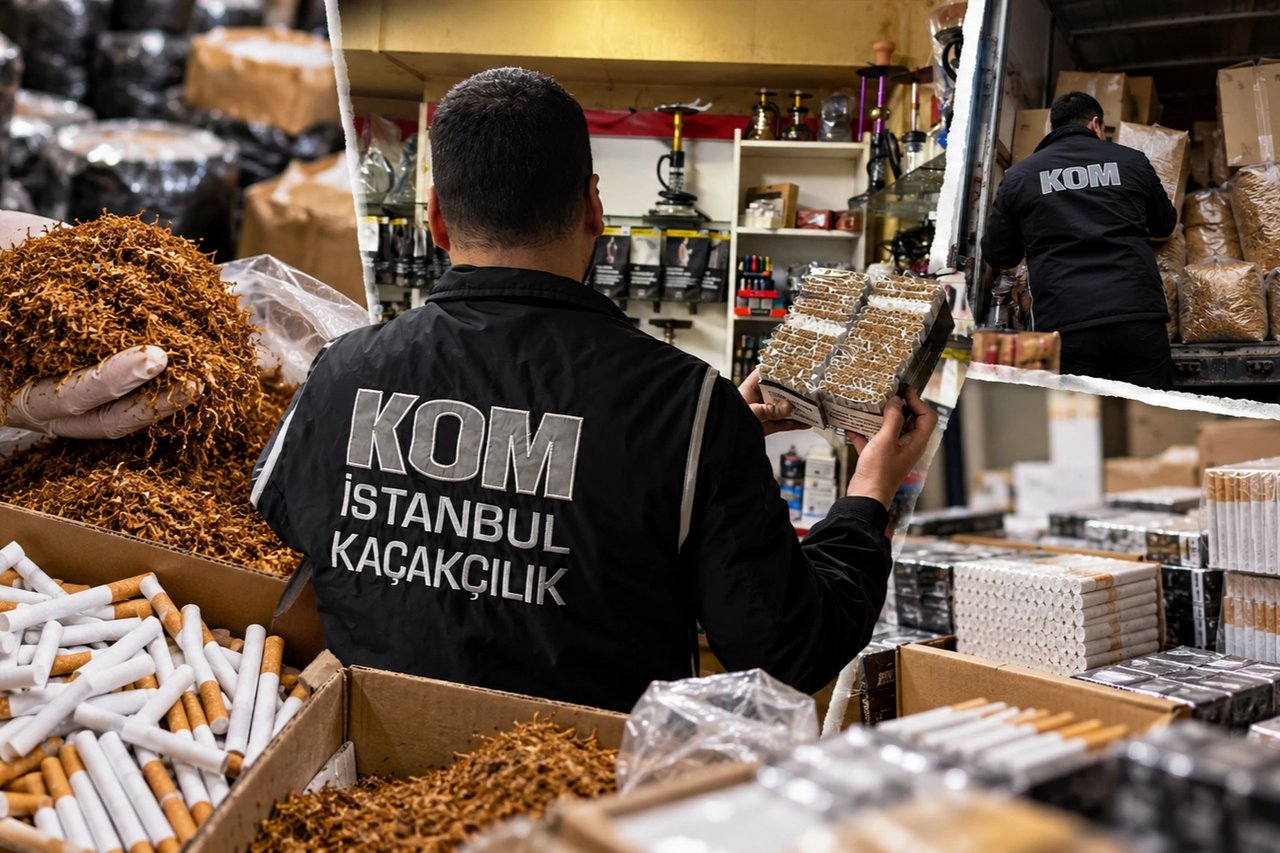 İstanbul'da 18 adrese eş zamanlı baskın! Kaçakçılık operasyonunda 1,4 milyon makaron ve 3 ton tütün ele geçirildi
