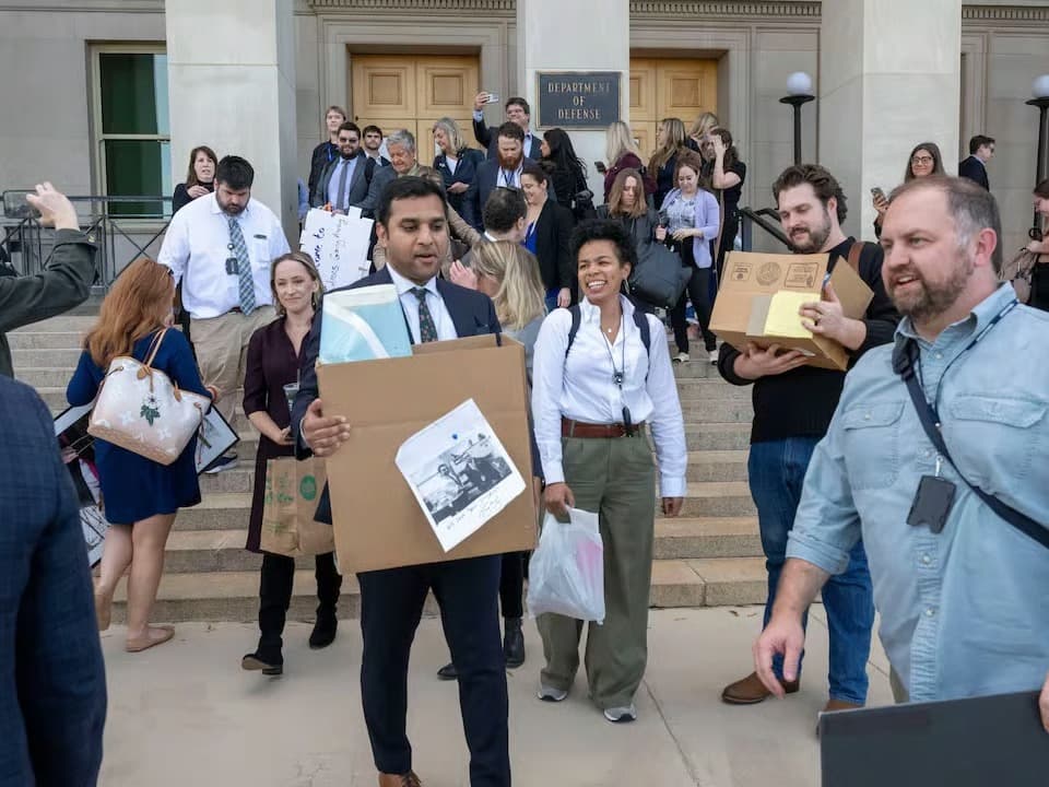 Pentagon'da medya protestosu