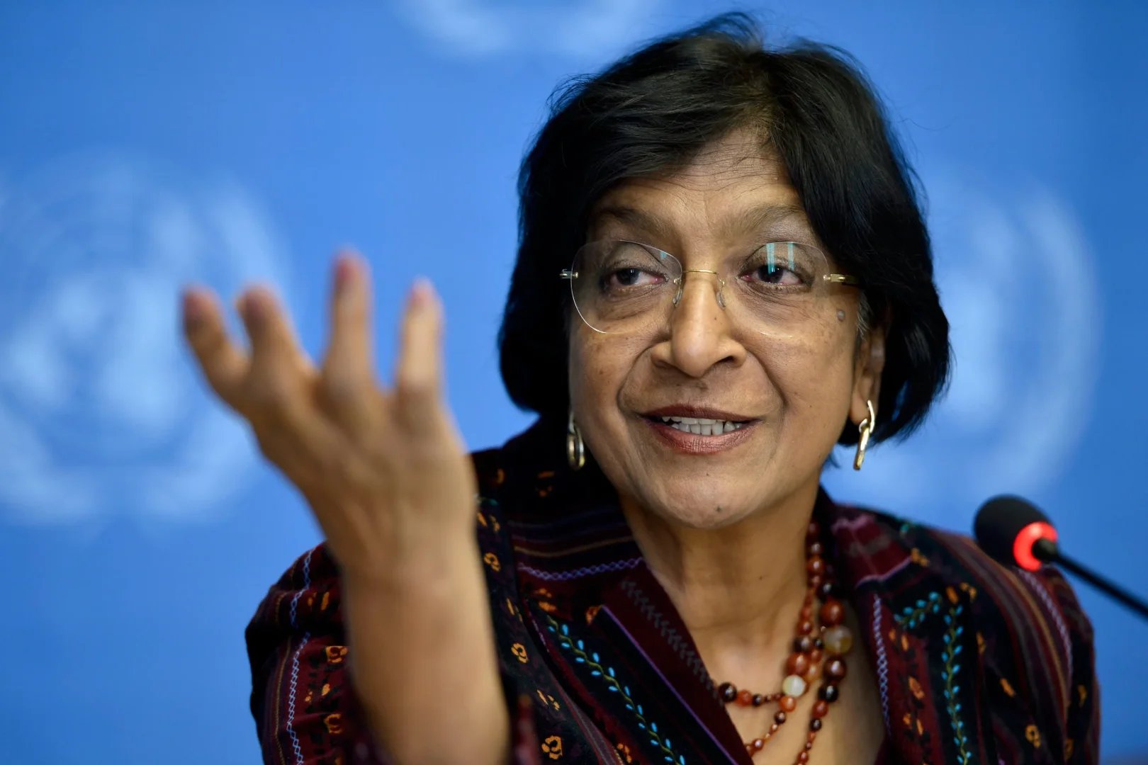 Navanethem “Navi” Pillay at UN headquarters in Geneva, Oct. 18, 2012 - AP