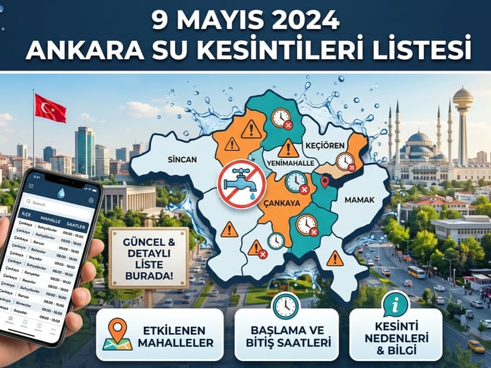 ASKİ su kesintileri | 9 Mayıs bugün Ankara'da su kesintisi var mı, nerelerde, ne zaman düzelecek?