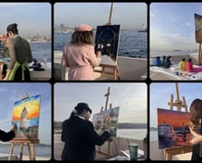 Öğretmenler Kız Kulesi'nden İstanbul'u tuvallerine yansıttı