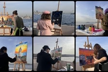 Öğretmenler Kız Kulesi'nden İstanbul'u tuvallerine yansıttı