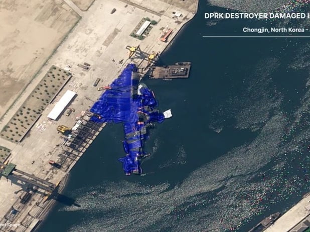 Kuzey Kore’nin yan yatan fırkateyni kurtarıldı