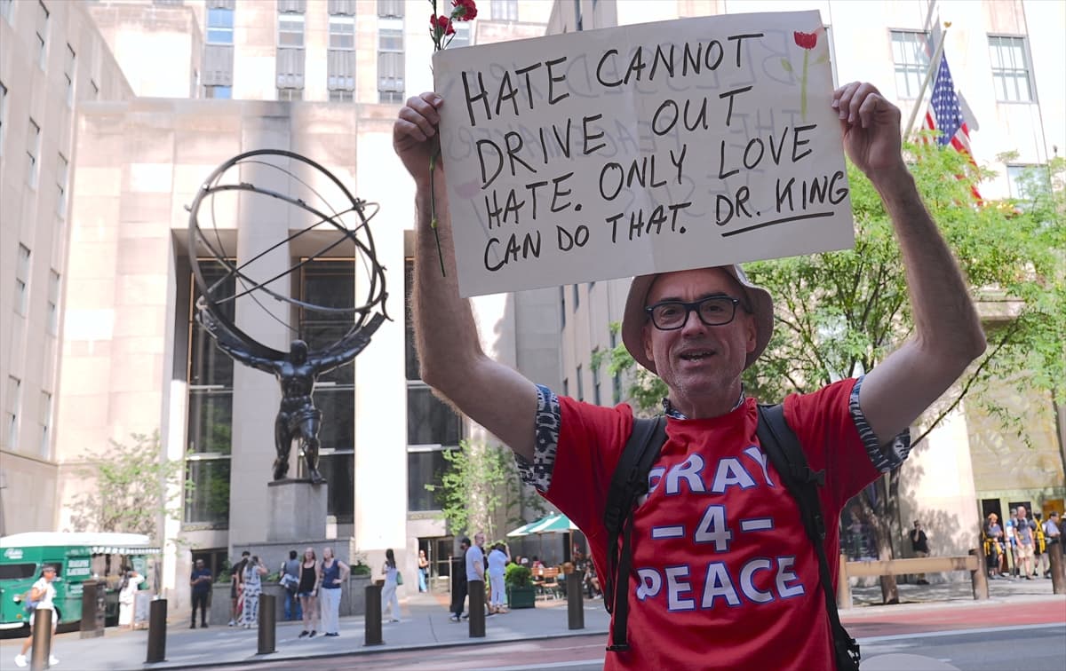New York'ta Filistinli çocuklar için protesto gösterisi düzenlendi