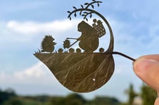 Detaylarla dolu bir dünya: Lito’nun yaprak sanatı