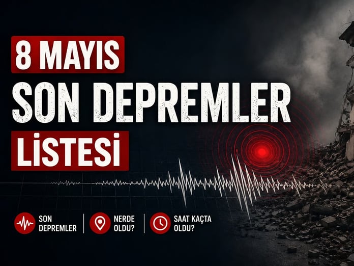 Son dakika deprem mi oldu, nerede, kaç şiddetinde? 8 Mayıs AFAD-Kandilli Rasathanesi Türkiye son depremler listesi