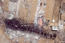 Gazze'deki açlık kuyruğu uzaydan görüntülendi