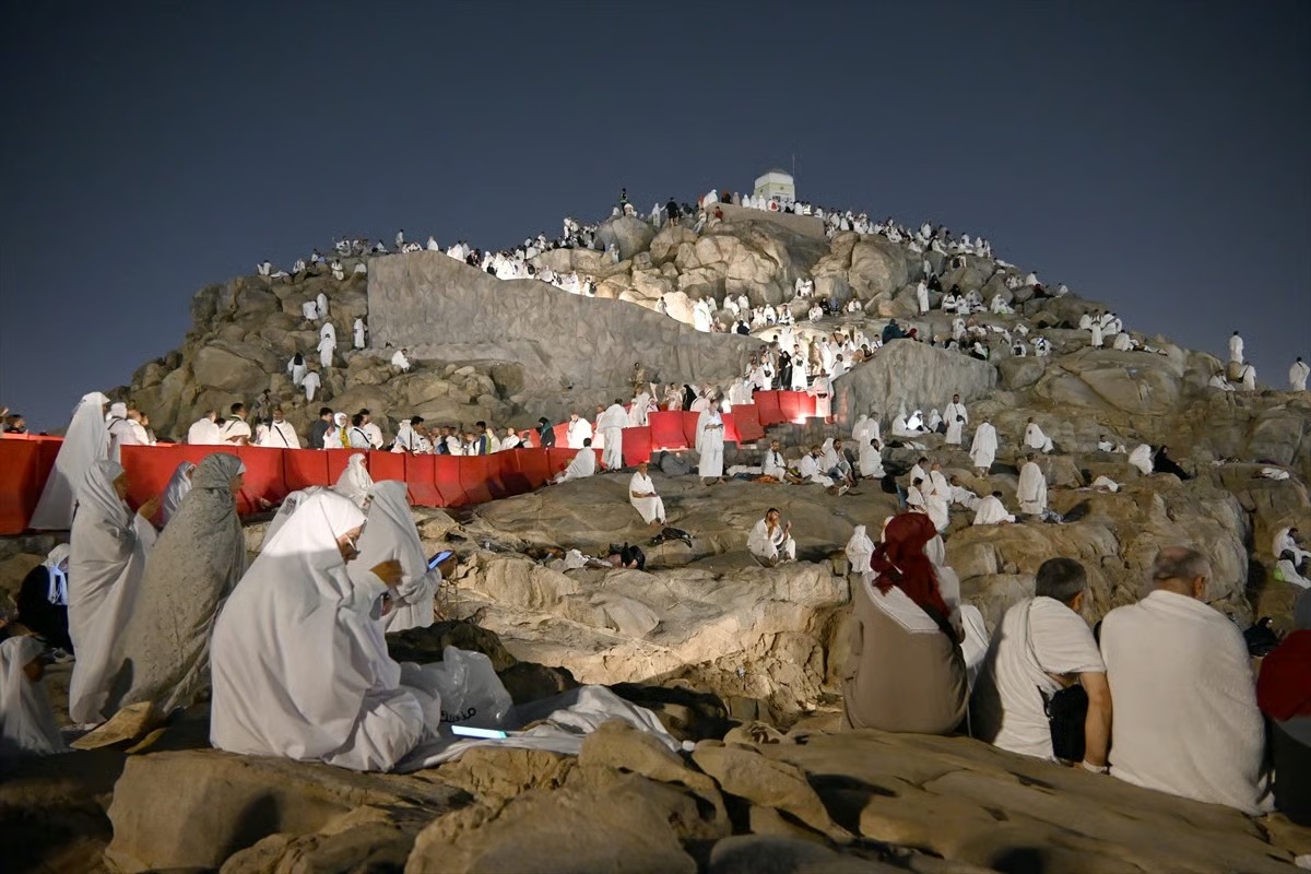 Hacı adayları Arafat'ta