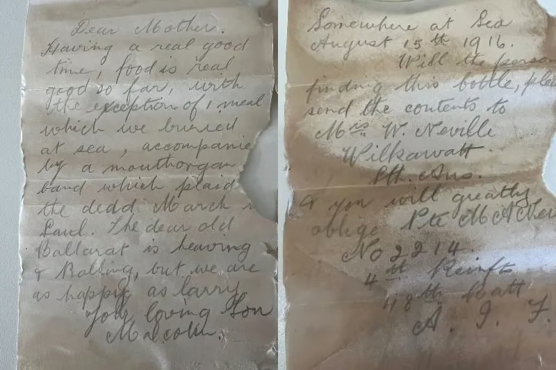 109 yıl sonra gelen mektup