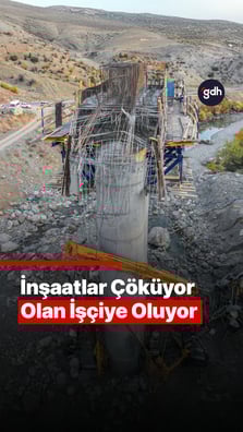 İnşaatlar çöküyor olan işçiye oluyor