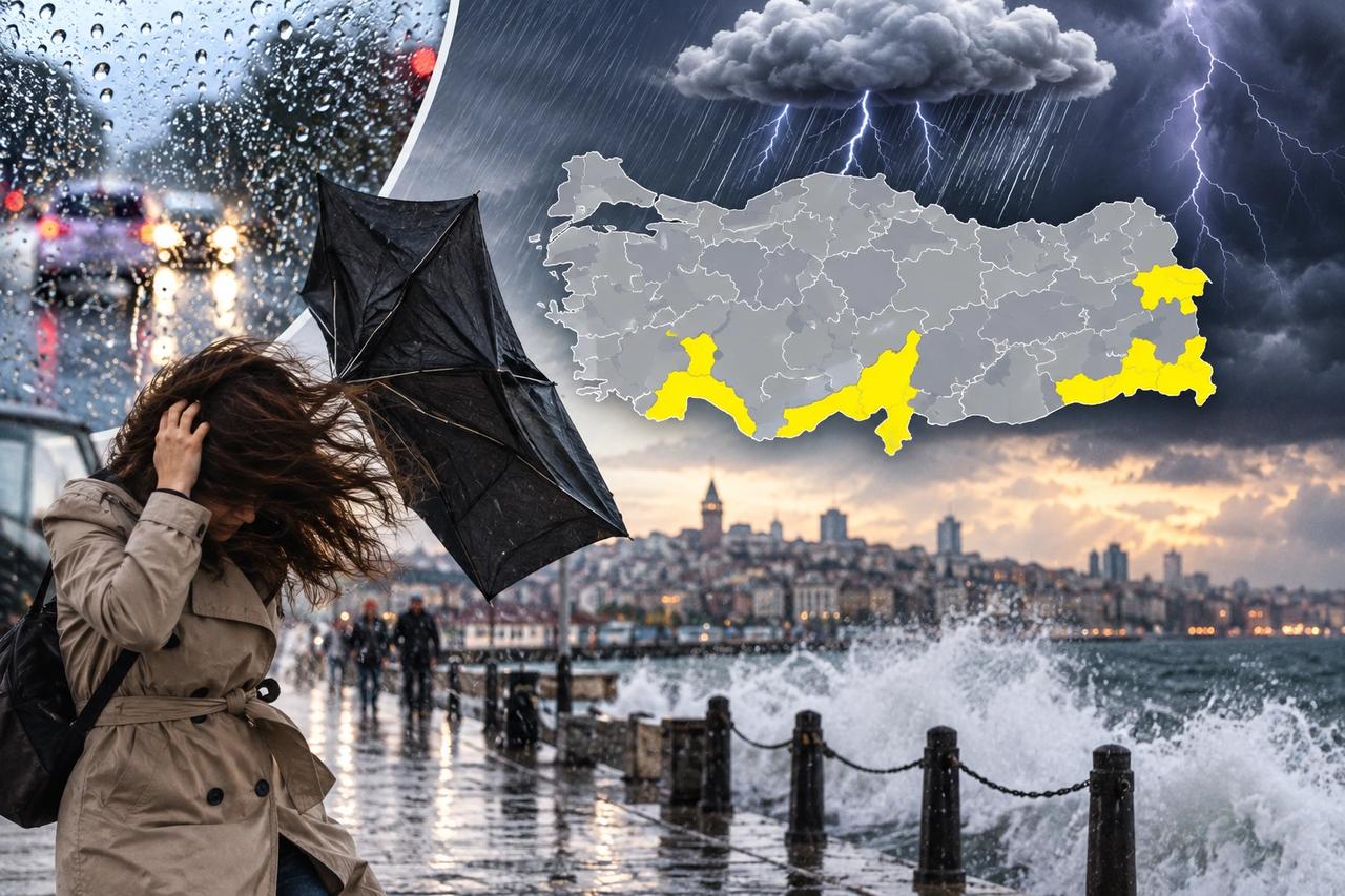 Meteoroloji alarma geçti! 7 il için sarı kodlu fırtına ve sağanak uyarısı: Hafta sonu hava nasıl olacak?