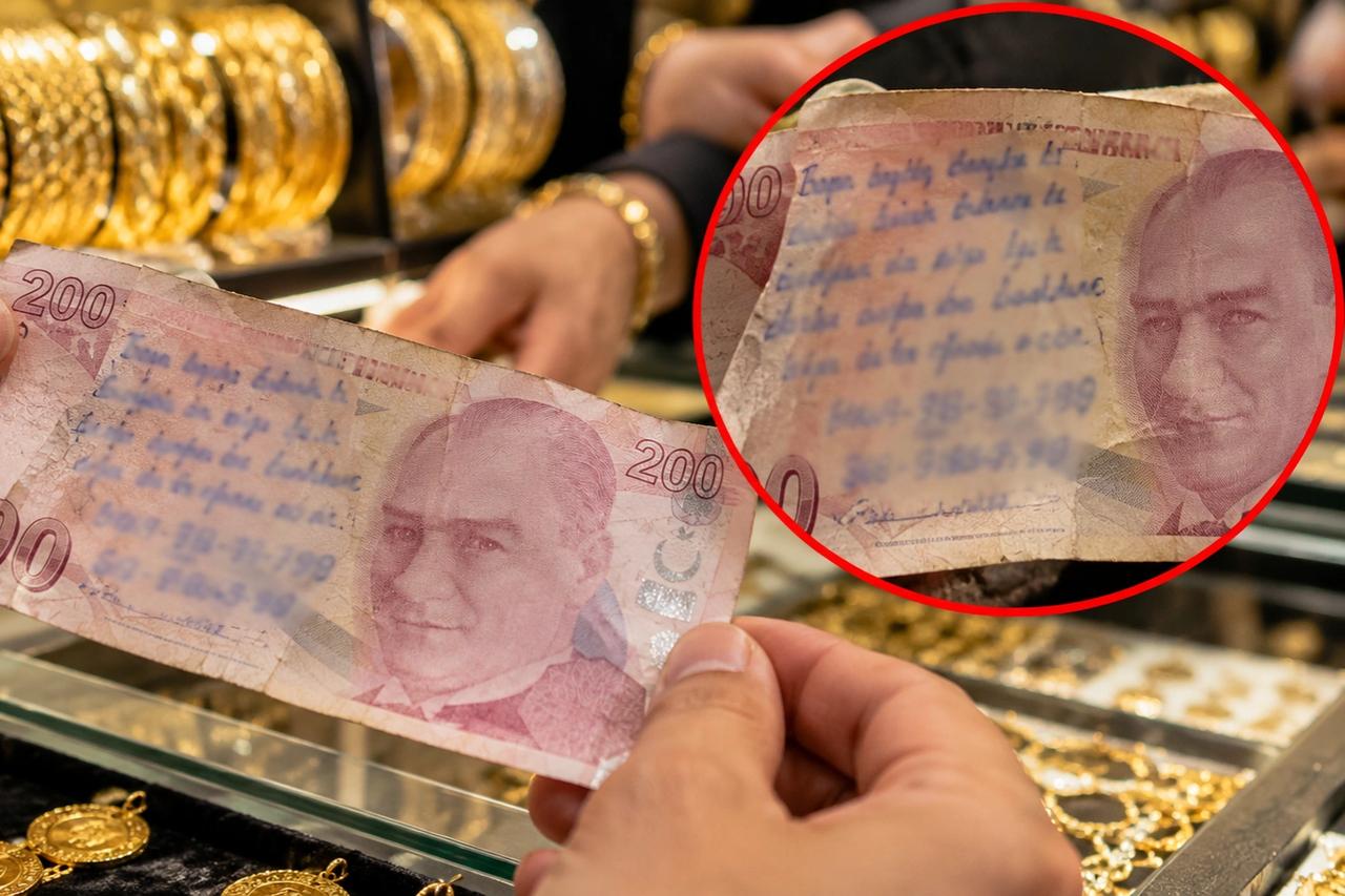 200 TL'lik banknota “Yuvamı yıktın” yazdı! Kuyumcuda akılalmaz intikam