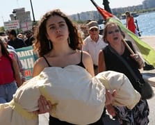 Yunanistan'da Filistin ile dayanışma eylemi