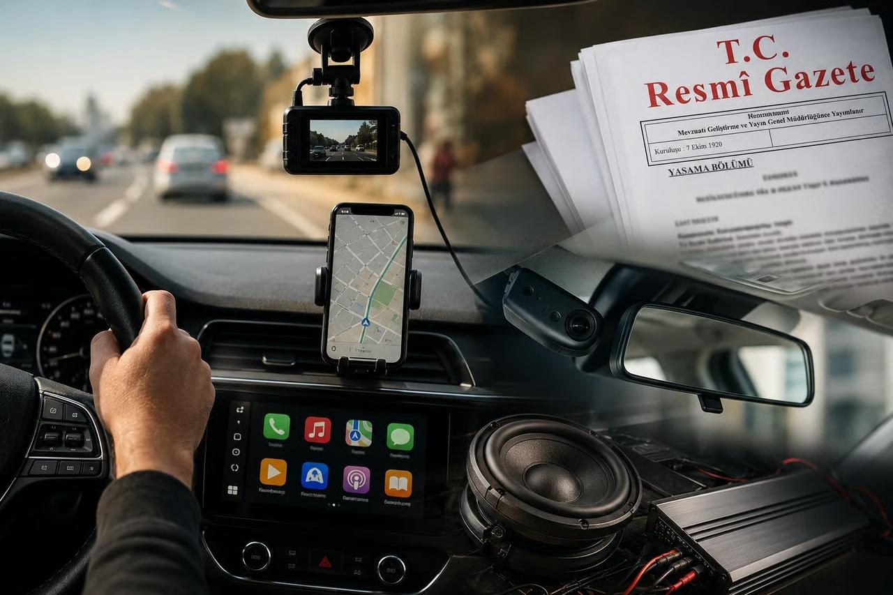 Milyonlarca sürücüyü ilgilendiren yeni düzenleme! Araç içi telefon tutucu ve kamera kuralları sil baştan değişti
