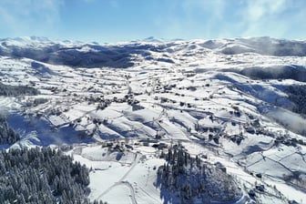 Ordu’da karlı ve sisli muhteşem manzara