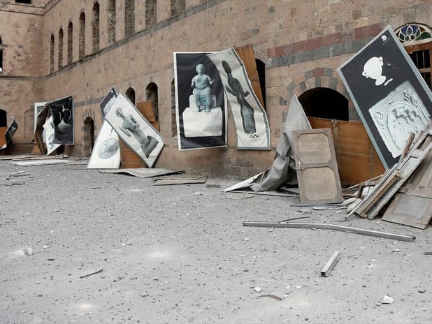 İsrail'in hava saldırısında Yemen Ulusal Müzesi ağır hasar aldı