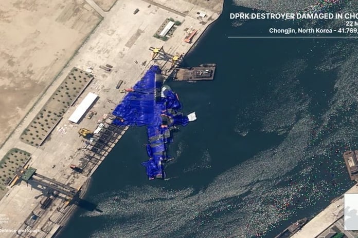 Kuzey Kore’nin yan yatan fırkateyni kurtarıldı