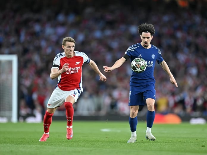 Devler Ligi yarı final ilk maçında PSG, Arsenal deplasmanında tek golle güldü