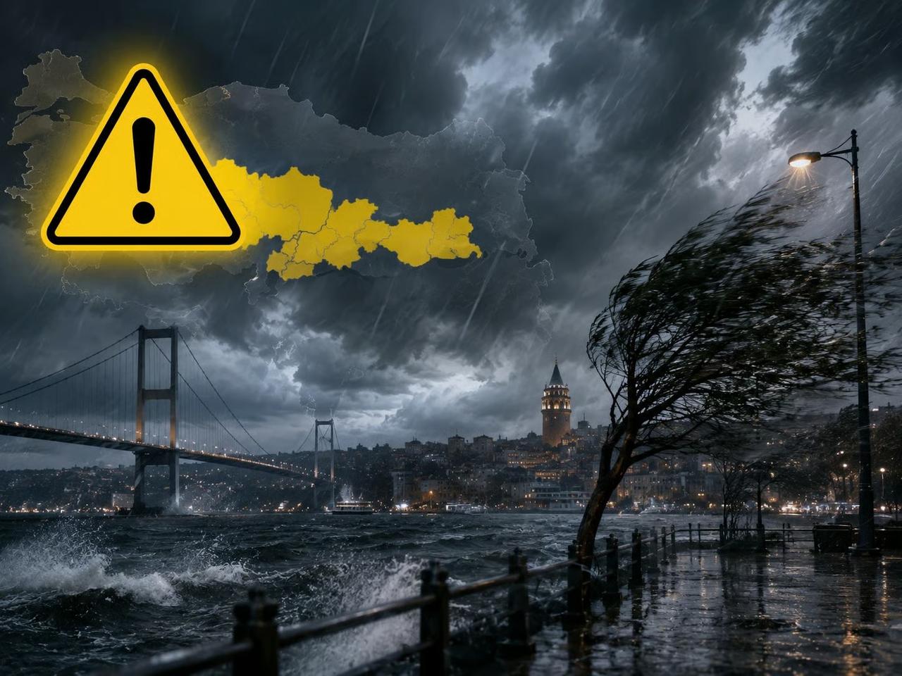 Meteoroloji'den 11 il için sarı kodlu fırtına uyarısı!