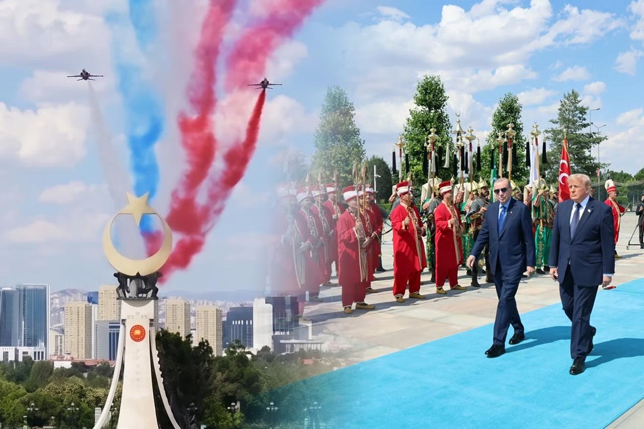 Ön izlemeyi gizle Trump'ı selamlayan Türk Yıldızları'nın kok