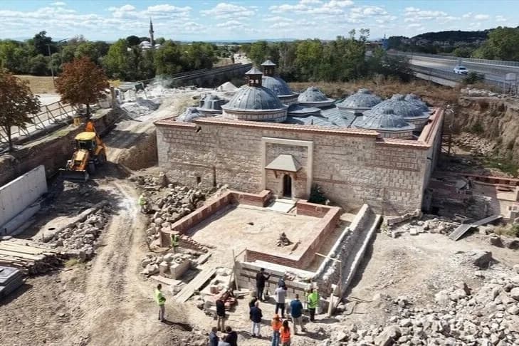 Edirne'deki Gazi Mihal Hamamı yeniden ayağa kaldırılıyor