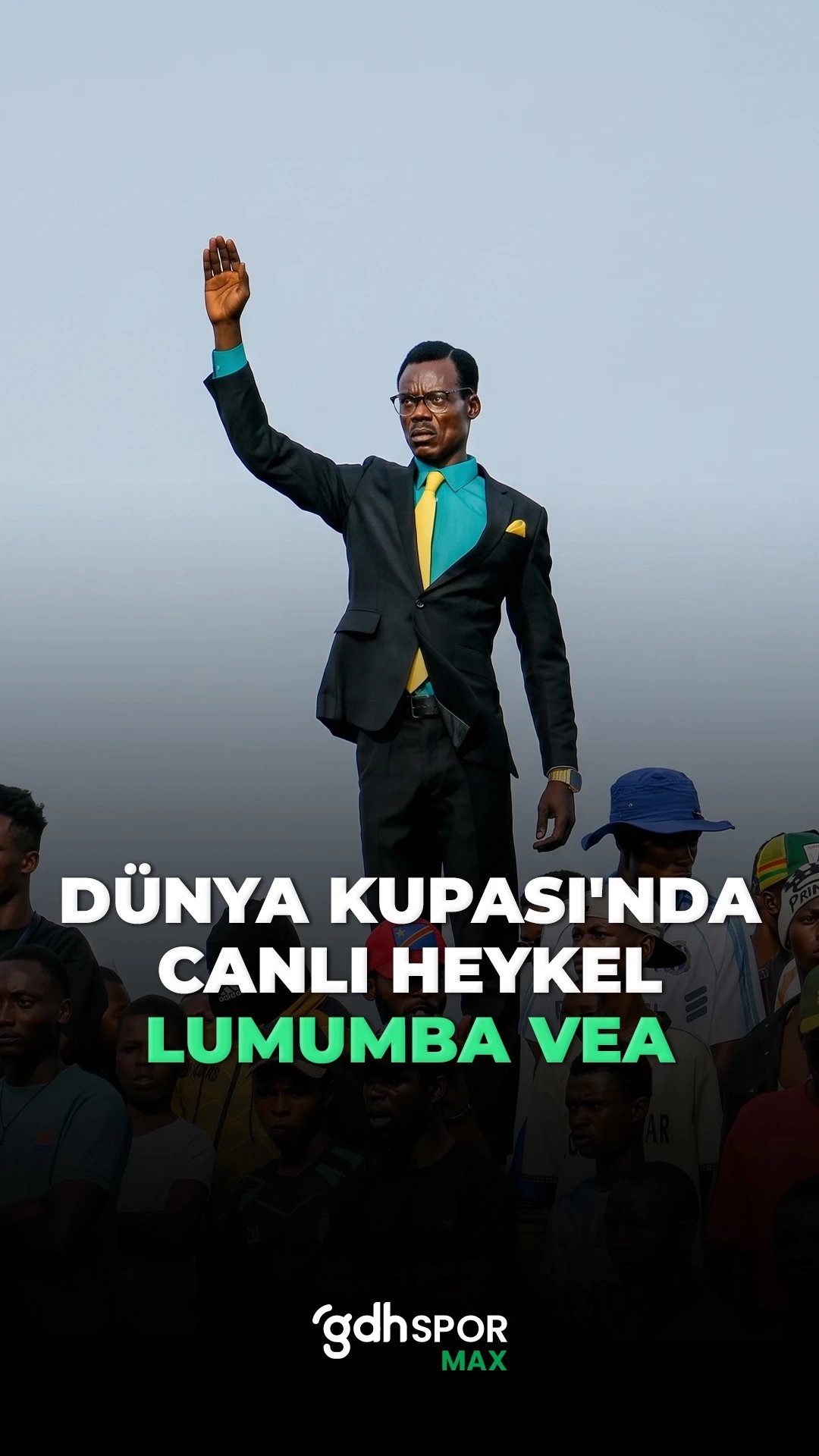 Dünya Kupası'nda canlı heykel: Lumumba Vea