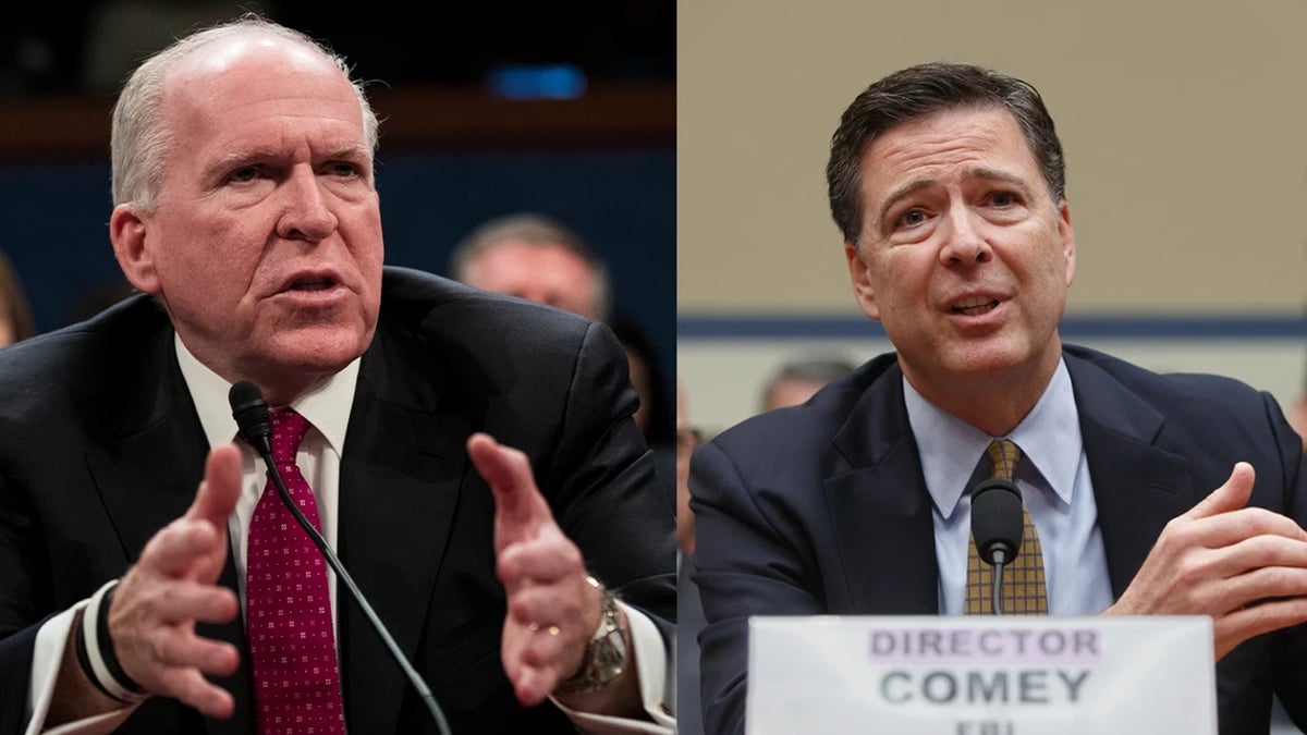 Eski CIA Direktörü John Brennan ve eski FBI Direktörü James Comey - AP