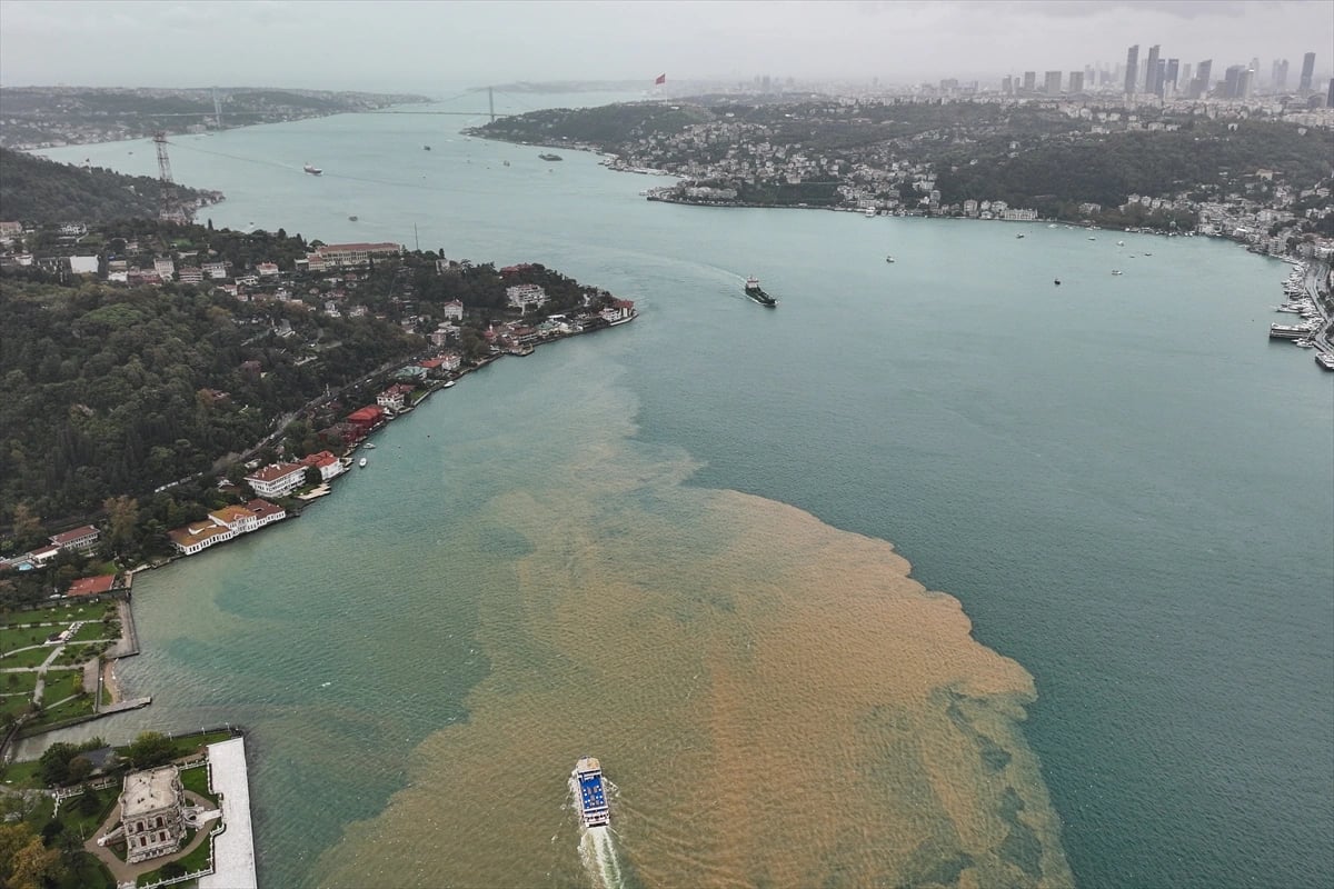 İstanbul Boğazı kıyı kesimlerinde deniz rengi kahverengiye döndü