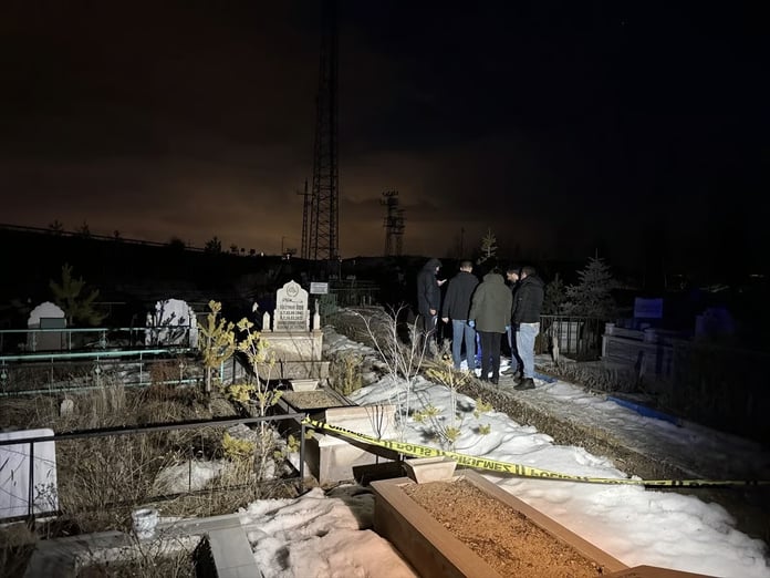 Erzurum’da mezarlıkta poşete sarılı cenin bulundu