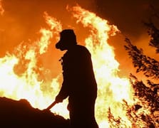 Patra'da orman yangınları yerleşim yerlerine yaklaştı