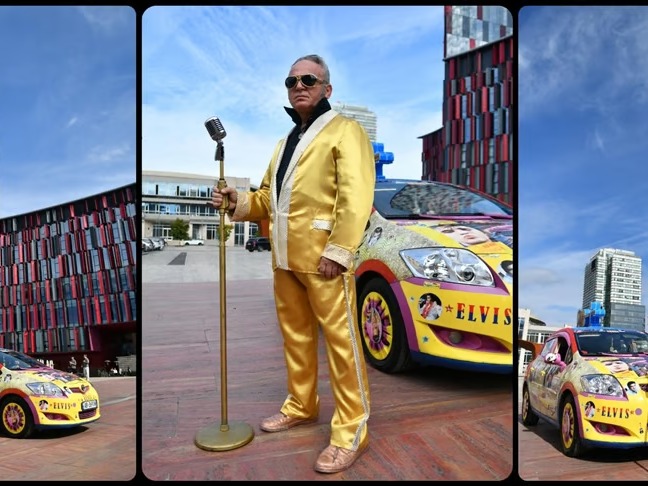 Arnavut taksi şoförü, Tiran sokaklarında 'Elvis Presley' rüzgarı estiriyor