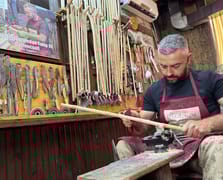 Kaybolmaya yüz tutan bastonculuk mesleğini 20 yıldır yaşatıyor