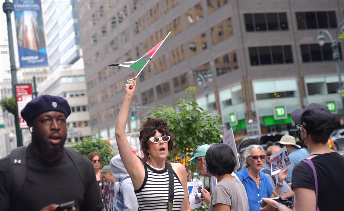 New York'ta Filistin'e destek gösterisi düzenlendi