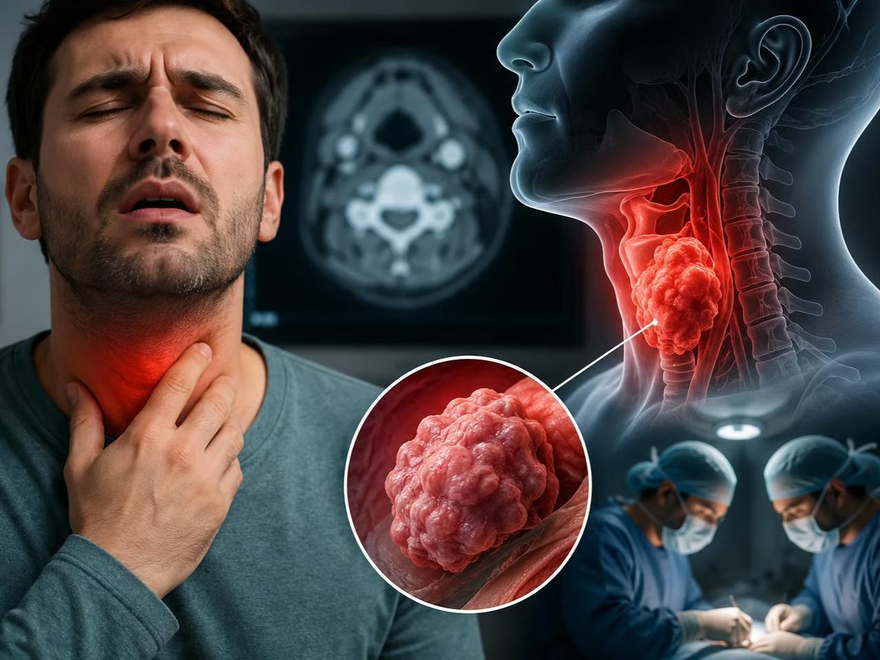 Nefes darlığı sandı, boğazından 10 santimetrelik tümör çıktı