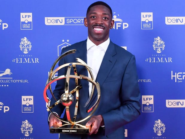 Ligue 1'de gol kralı Ousmane Dembélé, sezonun en iyi oyuncusu seçildi