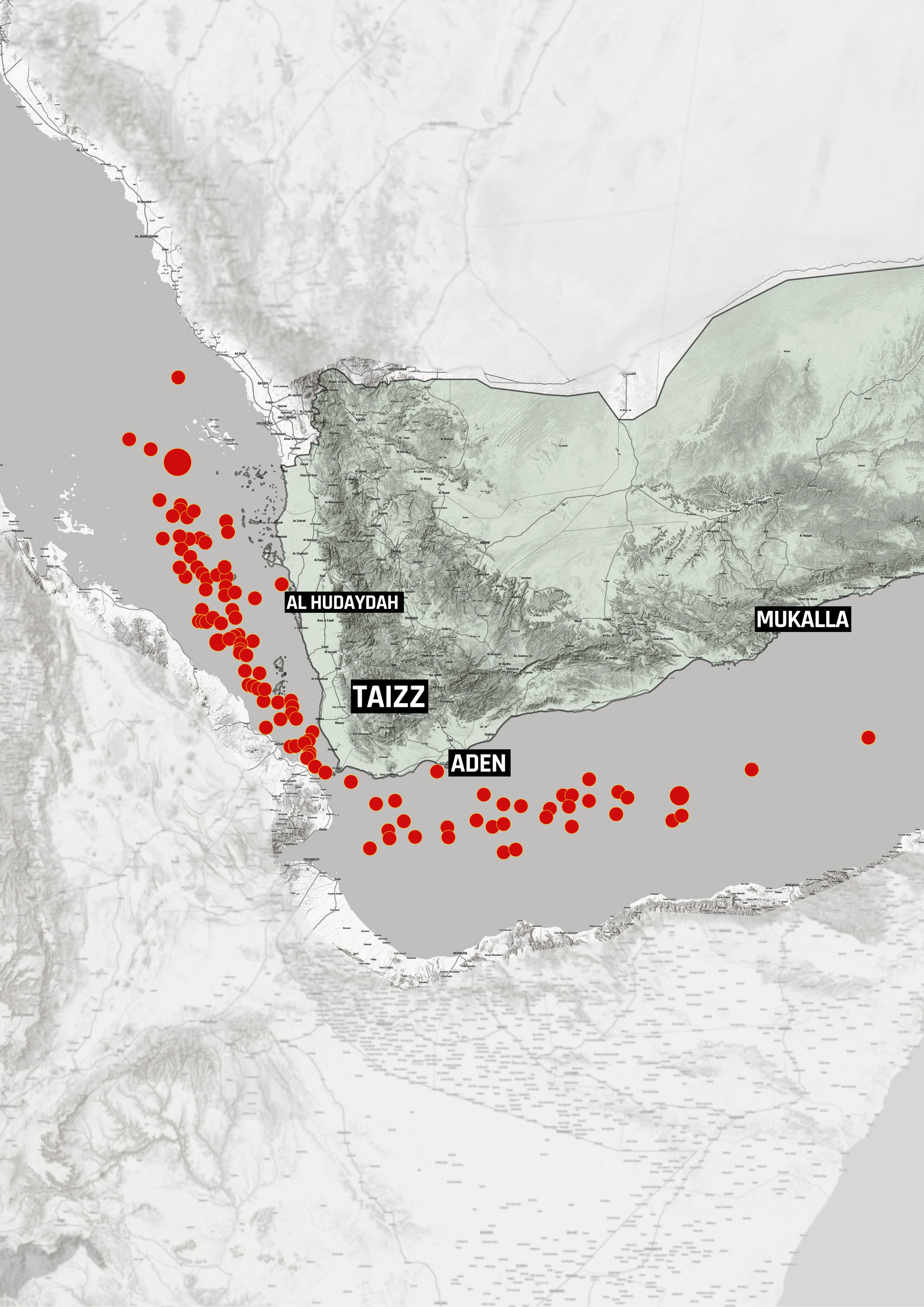 Houthis' attacks as of November 2024