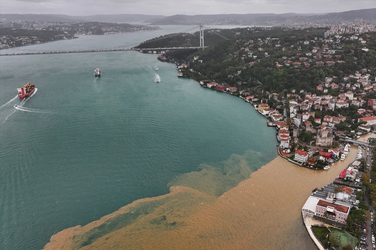 İstanbul Boğazı kıyı kesimlerinde deniz rengi kahverengiye döndü