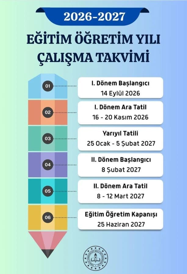 MEB ara tatil takvimi