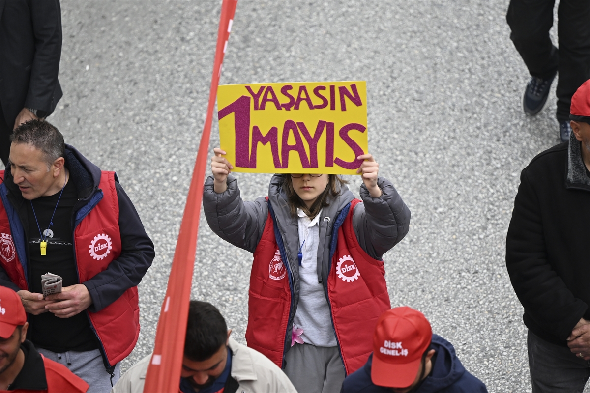 Başkentte 1 Mayıs böyle kutlandı! Doruk Madencilik işçileri de meydandaydı