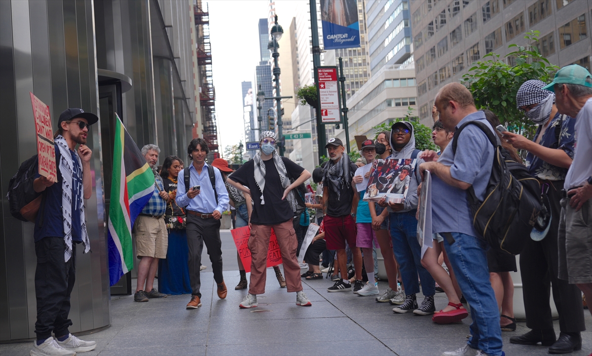 New York'ta Filistin'e destek gösterisi düzenlendi