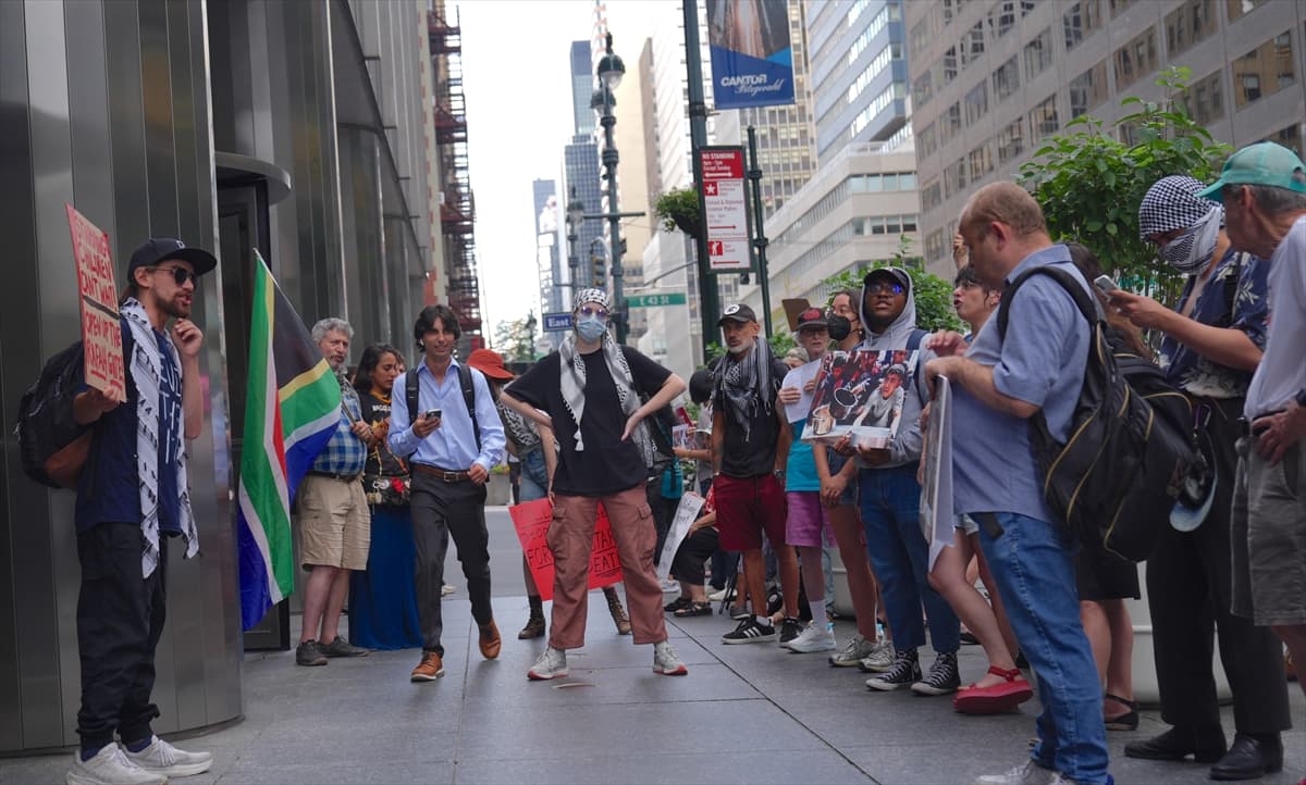 New York'ta Filistin'e destek gösterisi düzenlendi